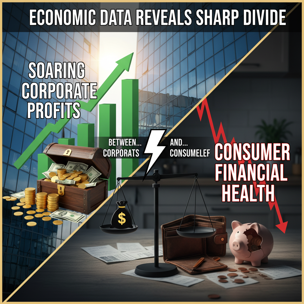Economic Data Reveals Sharp Divide Between Soaring Corporate Profits and Consumer Financial Health