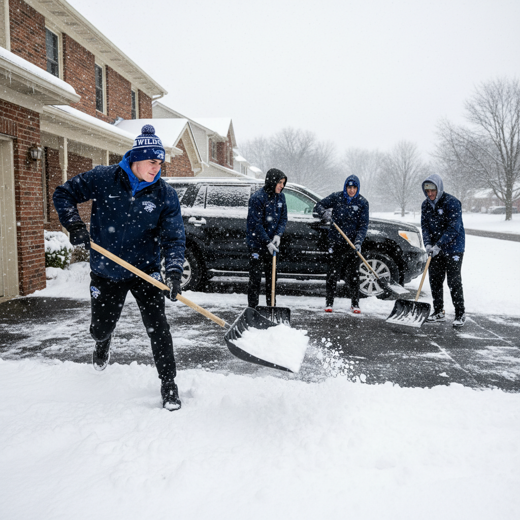Heavy Snowfall Disrupts Mid,Ohio Valley Sports Schedules and Sparks Creative Conditioning Strategies