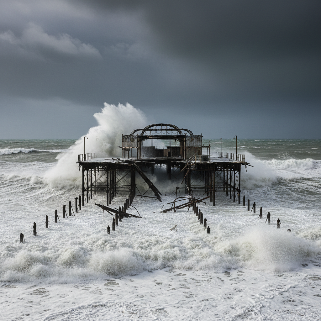 Historic Teignmouth Pier Collapses as Storm Ingrid Batters UK Coastlines