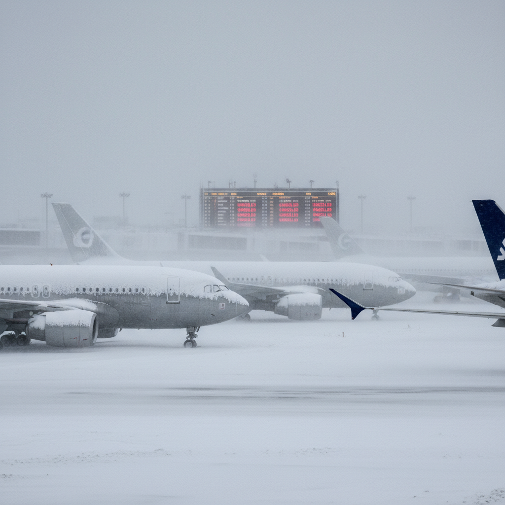 Historic Winter Storm Grounds Thousands of Flights and Paralyzes Travel Across 35 States