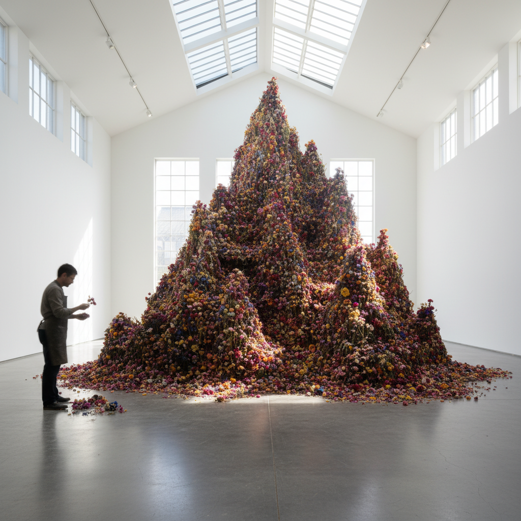 Melbourne Artist Transforms Three Tons of Bondi Tribute Flowers Into Permanent Memorial