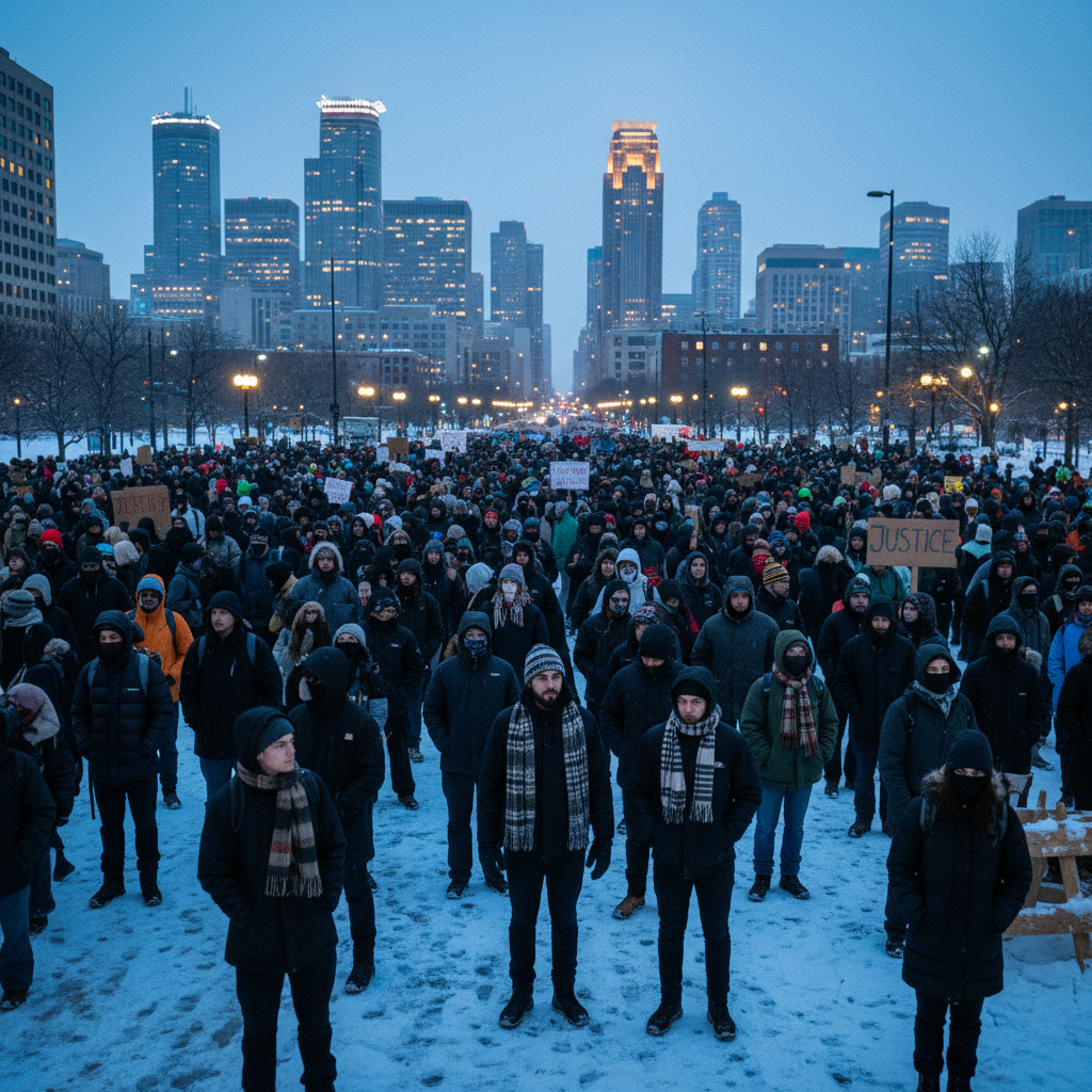 Record Crowds Brave Freezing Minneapolis Temperatures to Protest Federal Agent Shootings