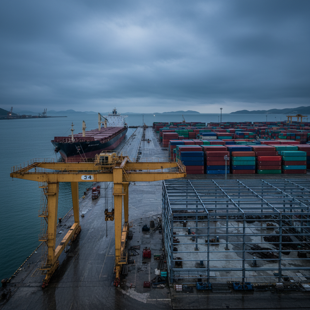 South Korea Economic Output Shrinks 0.3% in Final Quarter as Construction and Exports Falter