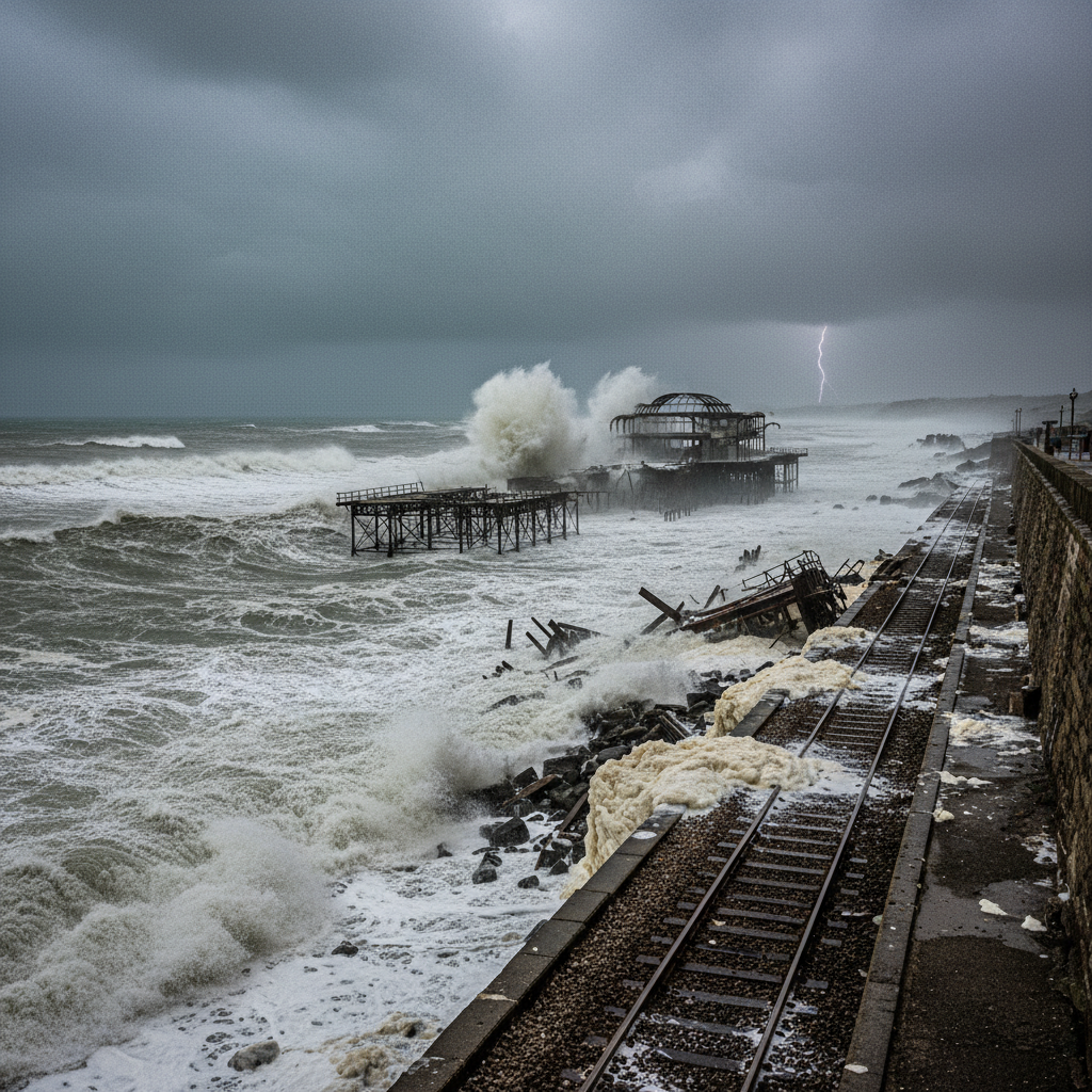 Storm Ingrid Smashes Historic Teignmouth Pier and Cuts Vital Southwest Rail Line