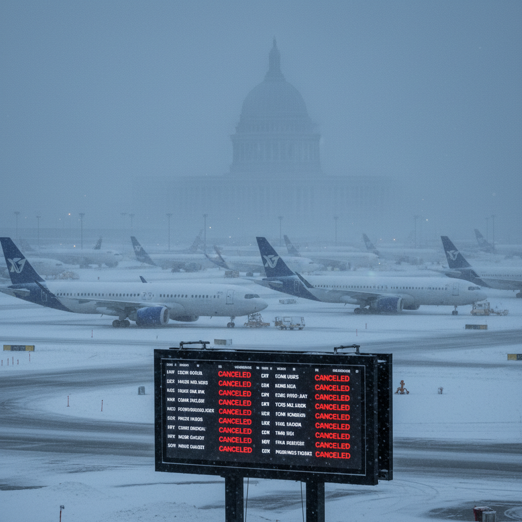 Winter Storm Fern Grounds 12,000 Flights Amid Government Shutdown Tensions